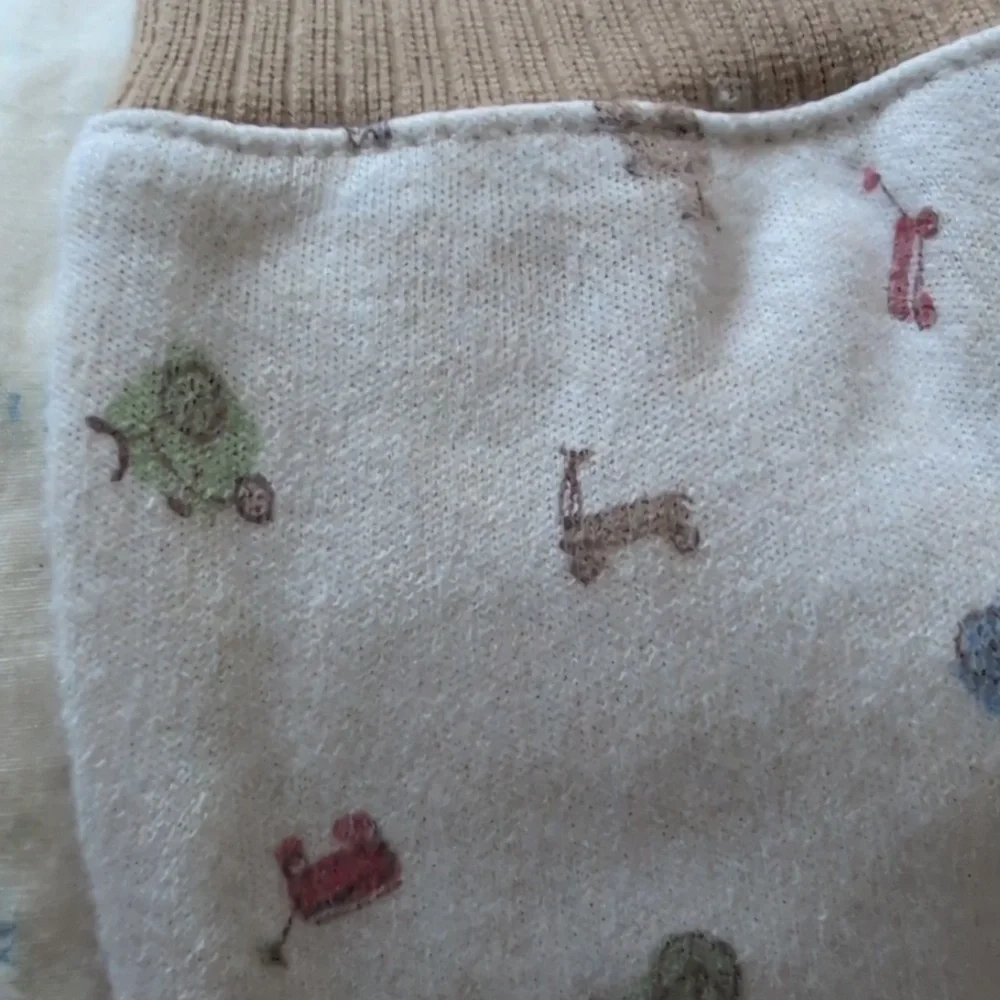 Vintage Gymboree rainbow Tag Infant cream all over print jogger‎ Pants